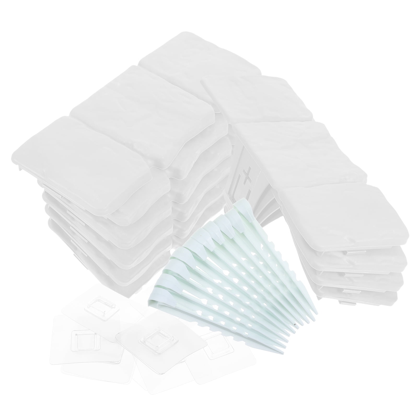 FRCOLOR White Plastic Garden Fence Edge for Flower Bed Borders 1 Set to Dig Small Decorative PP Landscaping