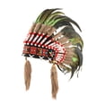 thumbnail image 3 of Tocado de plumas artificiales, decoración, accesorios de disfraz, accesorios de fotos para hombres y mujeres Verde, 3 of 9