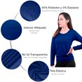 thumbnail image 5 of Blusa Termica Mujer, Manga Larga, Cuello Redondo, Unitalla, Playera, Casual, Basica, Camiseta, Uso Diario, 5 of 5