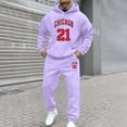 thumbnail image 2 of Rggeeun Men Jogging Tracksuits 2 Piece Set Casual Athletic Hoodie And Sweatpants Outfits Fall Winter Comfy Casual, 2 of 4
