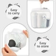 thumbnail image 5 of Clear Waterproof Silicone Makeup Bag – Travel Toiletry Organizer with Zipper, 5 of 8