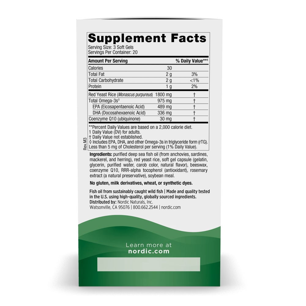 Nordic Naturals Cholesterol Support Softgels, 1152 Mg, Antioxidant Support, 60 Ct