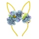 thumbnail image 4 of Diadema con orejas de conejo de Pascua, diadema con flores, accesorio para disfraz Amarillo azul, 4 of 9