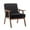 Black Velvet, variant on Velvet Accent Armchair with Solid Rubberwood Frame and Thick Backrest, Modern Lounge Chair for Living Room, Bedroom, Home Office (Navy)