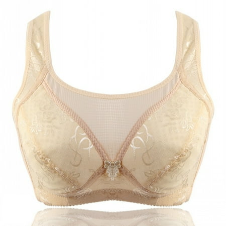 

Bnwani Womens Bra Women Bra No Rims Lace Comfortable Breathable Anti-exhaust Base Top Solid Underwear