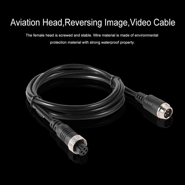 Cable de extensión de cámara de Cable de aviación de 4 pines Cable de vídeo macho a hembra Cable de extensión impermeable accesorios electrónicos para coche