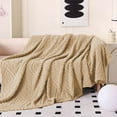 thumbnail image 2 of Skegnu Taffeta Blanket Reversible Thickened Blanket Office Napping Blanket Solid Color Gift Blanket Summer Bed Covering Blanket Full Size Lightweight Fleece Blanket 180x200cm, 2 of 6