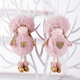 thumbnail image 2 of Ángel de peluche rosa para Navidad, muñeco de nieve, colgante de Papá Noel, muñeco de nieve, alce, adornos para árbol de Navidad, regalos de decoración para Navidad, 2 of 5