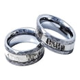 thumbnail image 3 of Deer Antler Ring in Tungsten Hammered Finish 6mm Comfort Fit Men Women Comfort Fit (7.5), 3 of 3