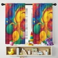 thumbnail image 5 of Blackout Kids Curtains,Colorful Circular Pattern Childrens Insulated Curtains Set Of 2,Bedroom Essentials,Toddler Room Decor 42"x54", 5 of 5