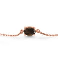 thumbnail image 3 of Gem Stone King 18K Rose Gold Plated Silver Brown Smoky Quartz Solitaire Bracelet for Women (0.75 Cttw, Oval Cut 7x5mm), 3 of 6