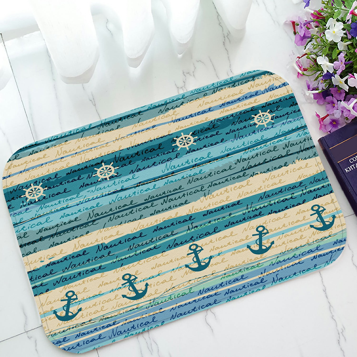 ABPHQTO Nautical Style Doormat Entrance Rug Area Rug Floor Mat Home