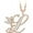 Rose, variant on 14K White Gold Finish Round Cut White Diamond 925 Sterling Silver Diamond Cute Elf Angele With L Initial Letter Pendant Necklace for Women