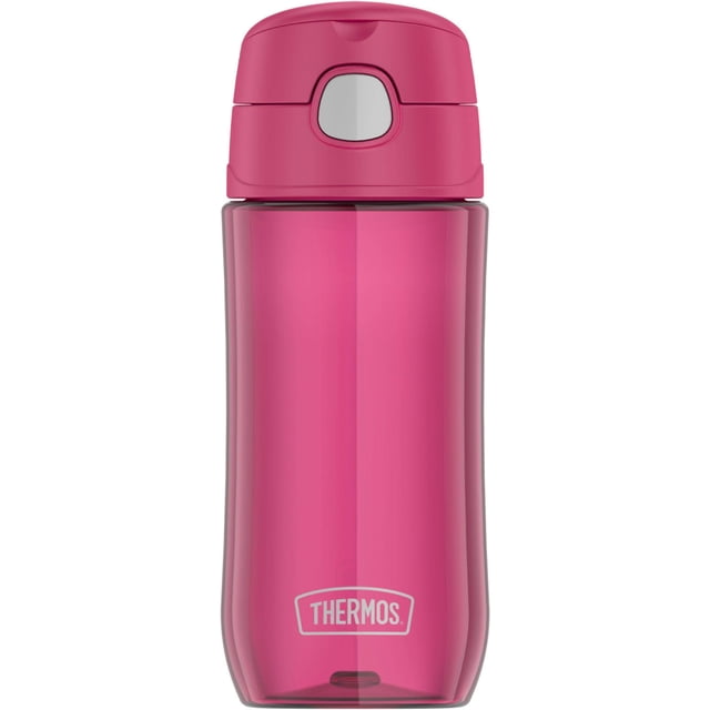 THERMOS FUNTAINER Botella de hidratación de plástico de 16 onzas con boquilla, frambuesa