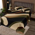 thumbnail image 2 of Erosebridal Abstract Stripes Coverlet Set King,Modern Lines Bedding Set,Gradient Decor,Breathable,3 Pieces, 2 of 5