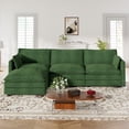 thumbnail image 2 of Muumblus Sectional Cloud Couch with Reversible Ottoman, L-Shaped Chenille Sofa for Living Room, Green, 2 of 9
