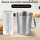 thumbnail image 4 of 2L 304 Stainless Steel Measuring Cup with Lid and Marking Milk Pitcher for Restaurants for Cooking Kitchen Coffee, 4 of 5