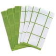 thumbnail image 3 of T-fal Solid and Check Parquet Kitchen Towel, Six Pack, Green, 3 of 7