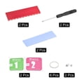 thumbnail image 3 of Uxcell 2 Pack M.2 SSD Heatsink Cooler Alloy Aluminum w Screwdriver Kit,1mm Thermal Pad, for Laptop,70*22*3mm, Red, 3 of 5