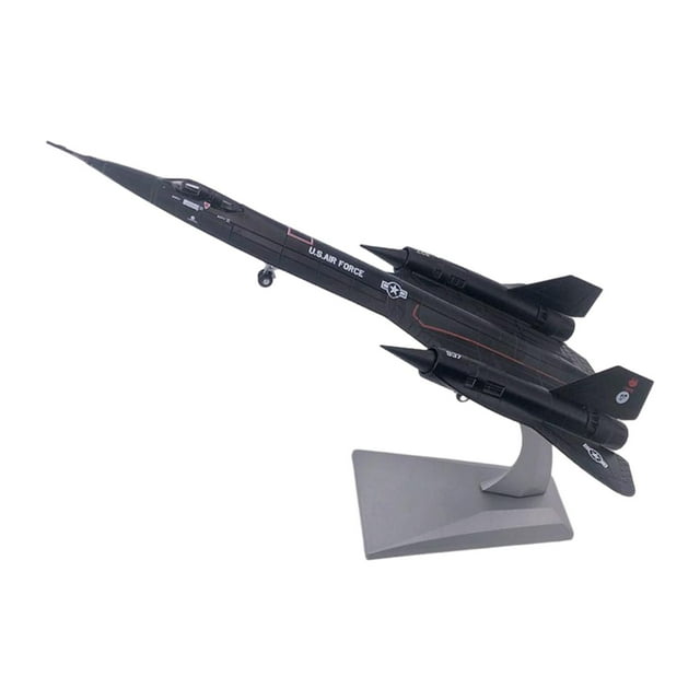 Aleación Diecast 1/144 Blackbird 71A Fighter adultos juguetes con soporte de exhibición modelo para habitación Oficina Baoblaze Avión de combate