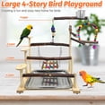 thumbnail image 2 of Soporte para parque infantil Kathson Wood Bird con escalera y columpio, 37 x 24 x 43 cm, 2 of 7