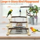 thumbnail image 2 of Soporte para parque infantil Kathson Wood Bird con escalera y columpio, 37 x 24 x 43 cm, 2 of 7