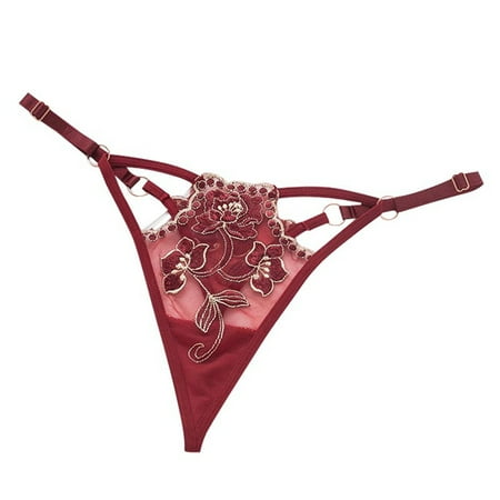 Xiaoxatg Sexy Panties for Women Women s Fashionable And Spicy Embroidered Seamless Embroidery Sexy Thong Underwear Workout Underwear plus Size