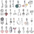thumbnail image 2 of Madre de plata de ley 925 & Abalorios colgantes de corazones para hija, cuentas finas DIY compatibles con pulsera Pandora Original, joyería DIY para mujer Tan Jianjun unisex, 2 of 2