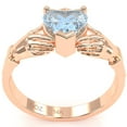 thumbnail image 5 of Claddagh Aquamarine Ring In Solid 14k Rose Gold, 5 of 6
