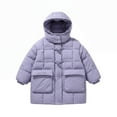 thumbnail image 2 of YunPes Girls Puffer Winter Coat Warm Down Insulated Quilted Jacket Windproof Hooded Outerwear Cute Lightweight Outdoor Clothes, 2 of 3