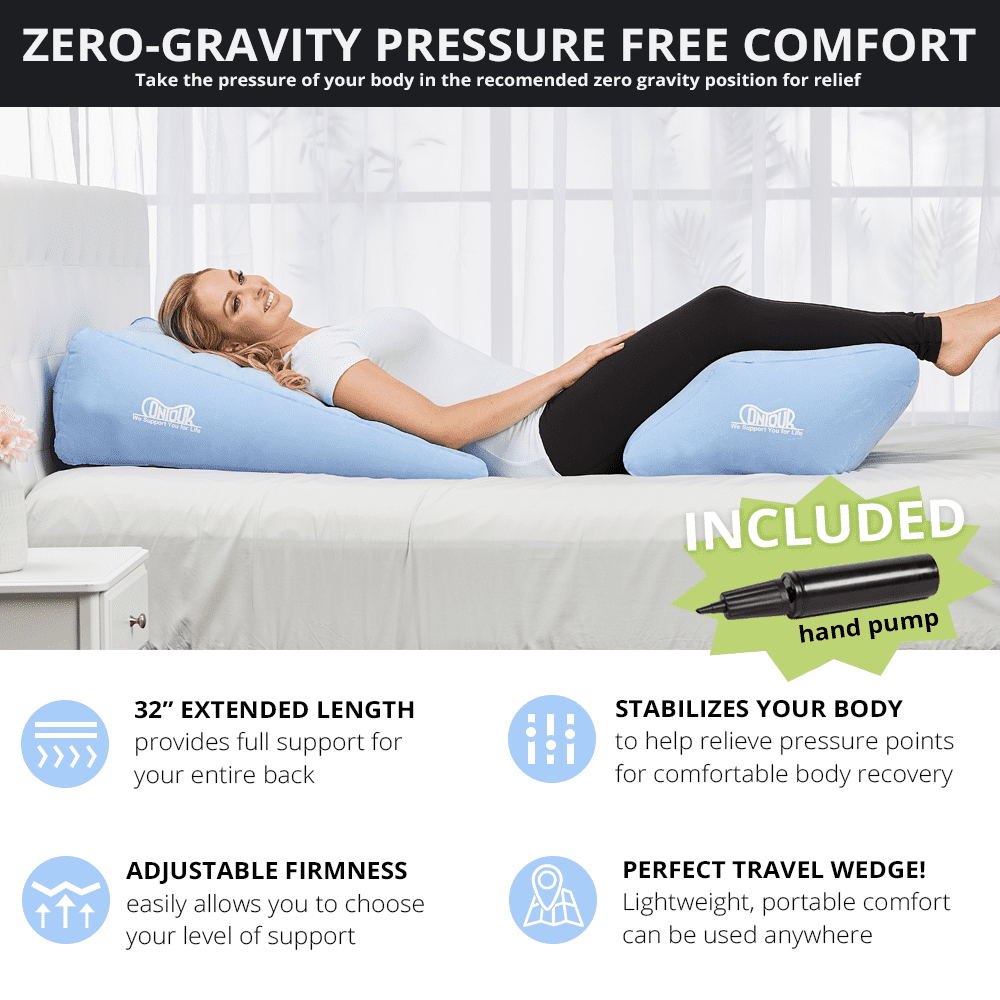 contour inflatable wedge pillow