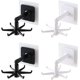 thumbnail image 1 of 360 Rotating Folding Hook, 4pcs 6-claw Nail-free Rotating Shelf Self Adhesive Kitchen Utensil Hooks For Kitchen Bathroom(black&white)(4pcs), 1 of 5