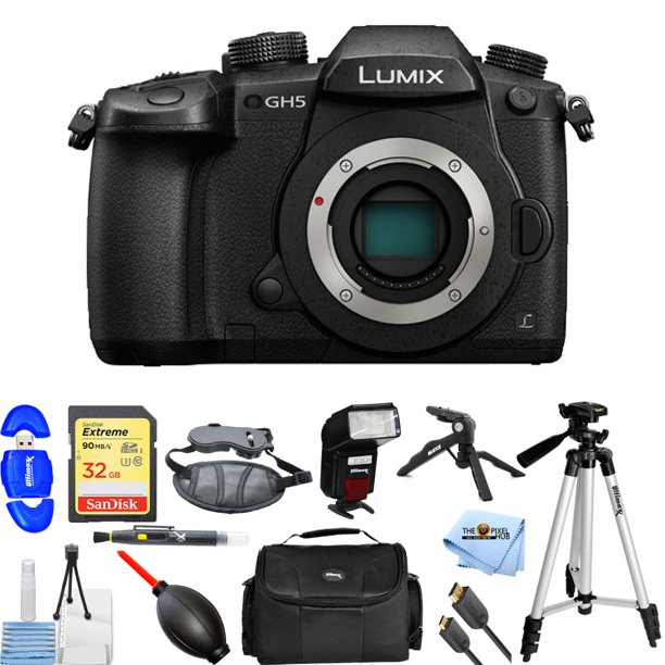 Panasonic Lumix DC-GH5 Mirrorless Four Thirds Digital Camera MEGA BUNDLE - Walmart.com