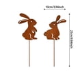 thumbnail image 3 of zhangmingg Rabbit Shaped Metal Garden Stake Set Decorative Animal Art for Courtyard Beds Pots Terraces 2PCS, 3 of 7