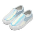 thumbnail image 2 of Toddler Sneakers for Girls Boys, Kids Canvas Low Top Slip On Sparkle Glitter Shoes Fashion Walking Casual Shoes, 2 of 7
