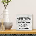 thumbnail image 4 of 7x7 IN Best Friends Forever Wooden Box Sign with Saying Desk Decor Best Friend Box Sign Wood Plaque Block Sign Rustic Home Decor Bestie BFF Gift, 4 of 5