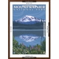 thumbnail image 3 of Mount Rainier, Reflection Lake, Scenic Framed Art Print Wall Art by Lantern Press Sold by Art.Com, 3 of 6
