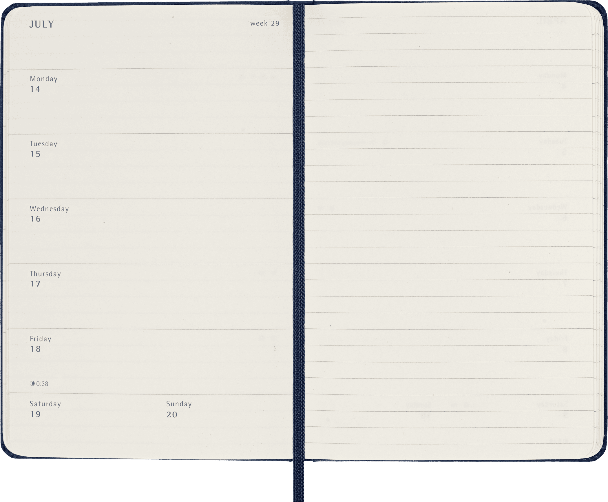 Moleskine Classic 12 Month 2025 Weekly Planner, Hard Cover, Pocket (3.5" x 5.5"), Sapphire Blue, 144 Pages