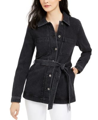 OAT Belted Denim Jacket Blackwood L 