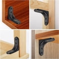 thumbnail image 5 of 10 soportes de esquina de 50 x 50 mm, soporte de ángulo recto de metal de 90 grados, soporte de estante en forma de L para estante de madera, gabinete, silla, mesa, negro, 5 of 5