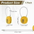 thumbnail image 3 of Uxcell 1-Pack Candado de Combinación, Aleación de Zinc 3 Dígitos Contraseña Candado Redondo para Equipaje Candado Sin Llave para Exterior [Amarillo], 3 of 7