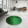 thumbnail image 4 of Ahgly Company Machine Washable Indoor Rectangle Transitional Deep Emerald Green Area Rugs, 8' x 10', 4 of 7