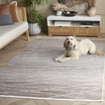 thumbnail image 3 of SAFAVIEH Mila Anselmo Geometric Striped Polyester Area Rug, Beige/Gray, 6'7" x 6'7" Square, 3 of 8