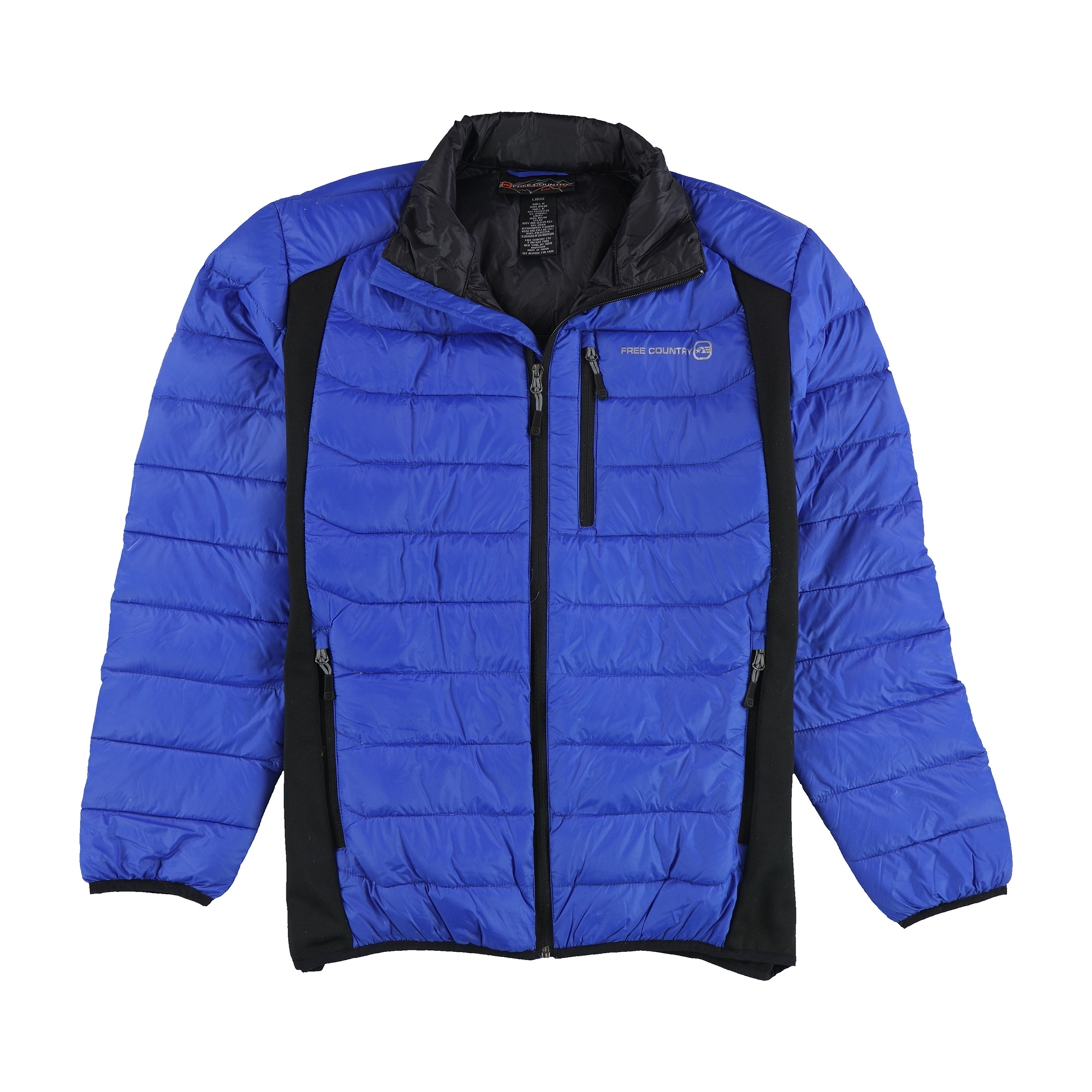 Free Country Veste Matelassée en Duvet pour Hommes, Bleu, Grand