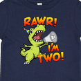 thumbnail image 4 of Inktastic Rawr I'm Two Dinosaur Boys or Girls Baby T-Shirt, 4 of 5
