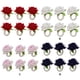 thumbnail image 3 of Servilletero de flores artificiales Inteprter 6 piezas colorido hecho a mano reutilizable, 3 of 6