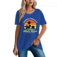 thumbnail image 5 of Women's 100% Cotton Regular Tee with Surfer Paradise Miami Beach Design, 5 of 17