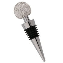 FONDOTIN Bottle Stopper White Bling Rhinestone Beverage Sealer 1Pcs 3.6x1.0x1.0in