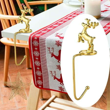

FENGYIKEJI Hook Golden Deer Clearance Christmas Fireplace Sock Hook Snowflake Metal Hook Christmas Hook