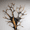 Abstract Black Gold Tree, variant on Artistic Deer Head Canvas Print, Decor for Living Room, Office, Dining Room, Hallway